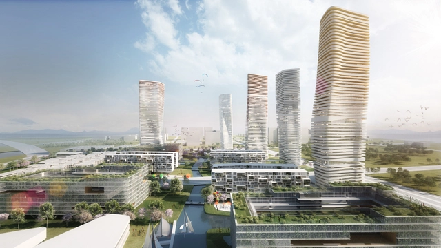 Wuxi Masterplan: Mixed Use Building Complex Proposal / ATENASTUDIO - Mixed Use Architecture, Facade, Cityscape