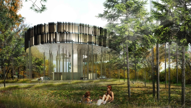‘Flying Saucer’ Condominium Proposal / 5468796 Architecture - Residential Architecture, Garden, Facade