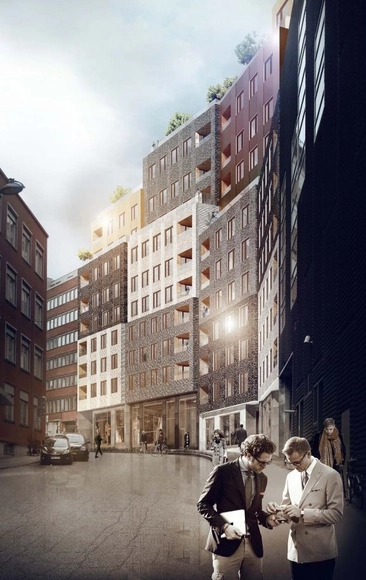 'Paradiset 19-21' Housing Proposal / Kjellander Sjöberg - Social Housing, Facade, Cityscape