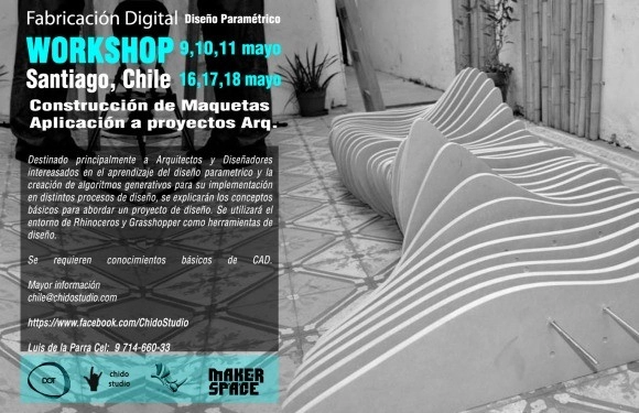 Workshop Fabricación digital y Diseño paramétrico - Santiago de Chile / ChidoStudio ¡Sorteamos un cupo! - Imagen Principal