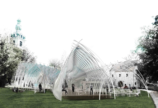 Naves Temporary Pavilion Proposal / Appareil - Pavilion, Garden, Facade