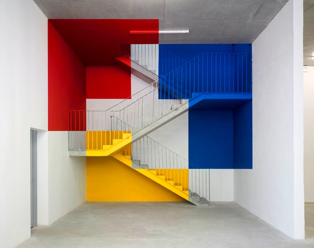 Arte y Arquitectura: La descomposición de la Geometría / Intervenciones de Felice Varini - Arte Y Arquitectura