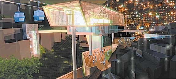 Teleférico na comunidade da Rocinha terá duas linhas e seis estações - Imagem de Destaque