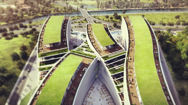 Kagithane Gardens: Oficinas con grandes techos verdes para Estambul / JDS Architects  - Edificio De Oficinas