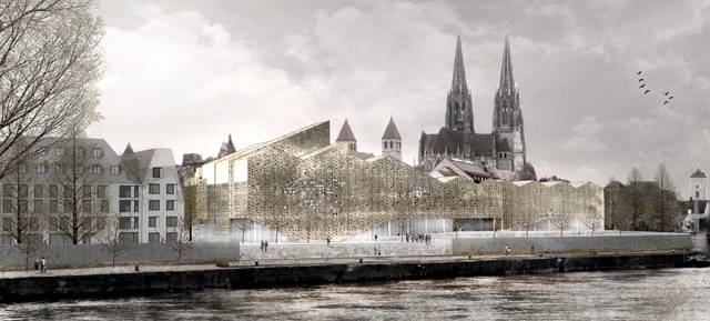 Bavarian History Museum Competition Entry / X+UN Architecture - Museum, Facade, Cityscape