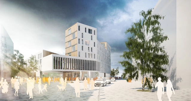 Square de l'Accueil Winning Proposal / ARJM - Community Center, Facade