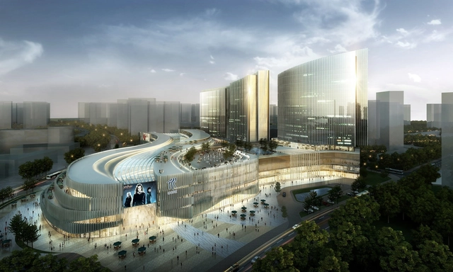 Proposta Vencedora para Planejamento de Uso Misto Xiamen Wu Yuan Wan / Aedas - Arquitetura De Uso Misto