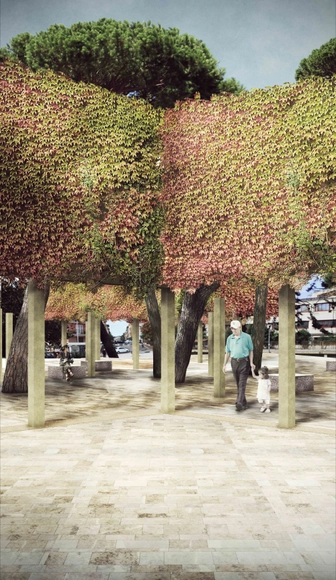 Salotto Urbano Proposal / Michela Romano, Emanuela Ortolani, Federica Spinaci, Eleonora Sanfilippo, David Vecchi - Public Space, Garden, Facade