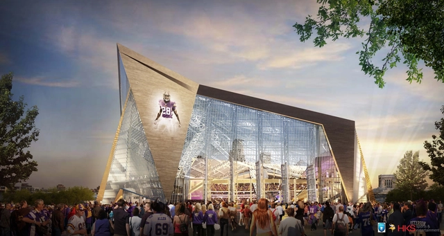 HKS Unveils New $975 Million Minneapolis Stadium / HKS - Football Stadium, Facade