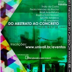 XII Semana de Arquitetura e Urbanismo  UNIVALI - Do Abstrato ao Concreto - Imagem de Destaque