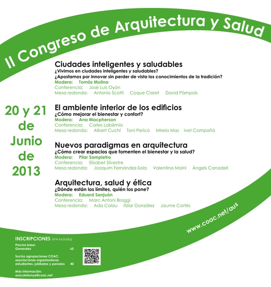 II Congreso Arquitectura y Salud / COAC Barcelona - Imagen Principal
