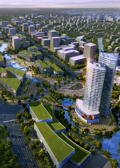 'Shenyang International Automobile City' Winning Proposal / SBA International - Urban Design , Cityscape