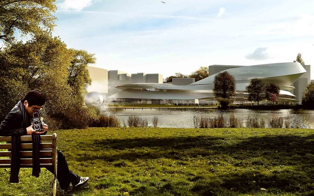 City Culture Center Competition Entry / Kubota & Bachmann Architects - Urban Design , Garden, Bench