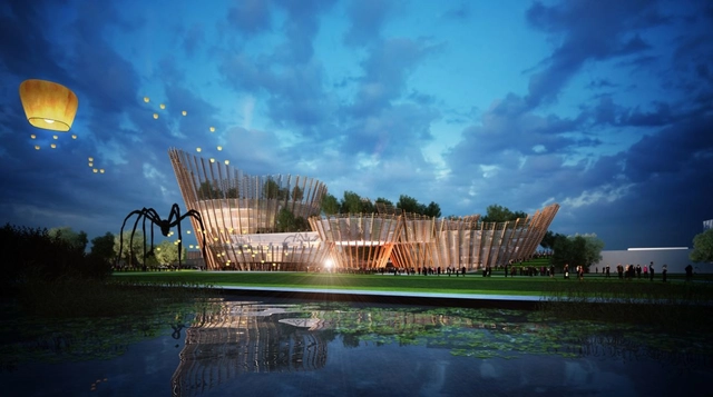 City Cultural Center Competition Entry / Maxthreads - Urban Design , Garden, Facade, Lighting, Chair