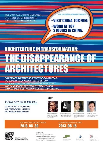 Concurso internacional - “Architecture in Transformation: The Disappearance of Architectures” - Imagem de Destaque