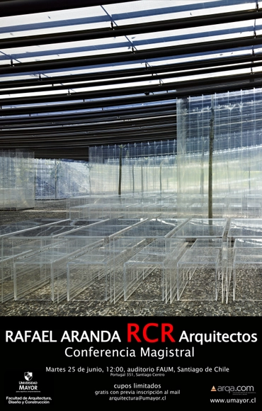 Encuentros de Arquitectura: Rafael Aranda – RCR Architectes en Chile y Argentina - Imagen Principal