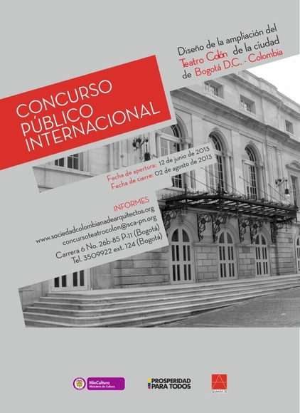 Concurso Internacional: Ampliación del Teatro Colón de Bogotá, Colombia  - Imagen Principal
