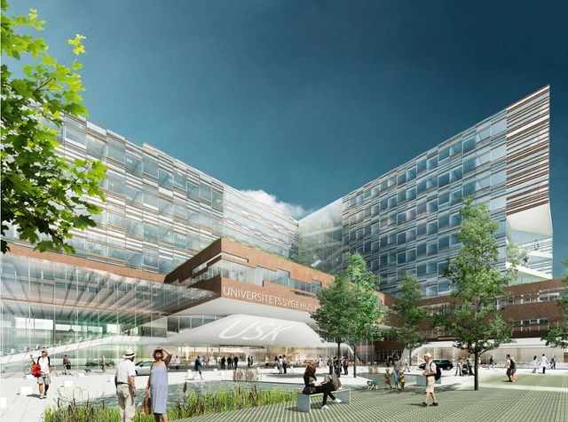 Køge University Hospital Winning Proposal / Rådgivergruppen USK - Hospital , Facade
