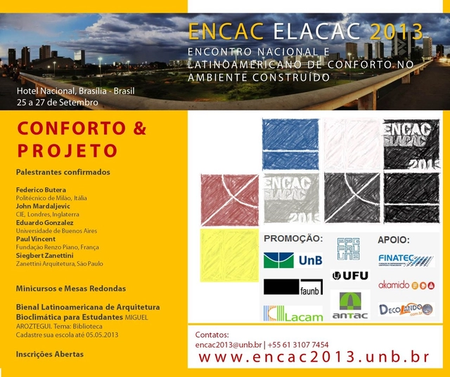 Encontro Nacional e Latinoamericano de Conforto no Ambiente Construído na FAU/UnB - Imagem de Destaque