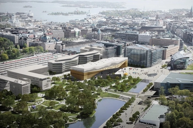 Helsinki Central Library Winning Proposal / ALA Architects - Library, Facade, Cityscape