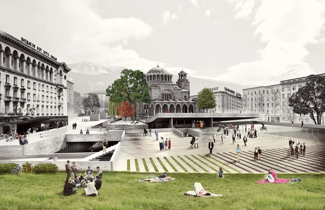 'Floating Plaza' Competition Entry / NC-Office - Public Architecture, Garden, Facade