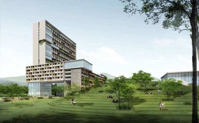 Chinese University of Hong Kong (Shenzhen Campus) Master Plan Winning Proposal / Rocco Design Architects - University, Garden, Facade