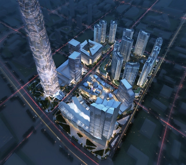 Greenland Group Chengdu East Village CBED Plots Proposal / Aedas - Mixed Use Architecture, Facade, Cityscape