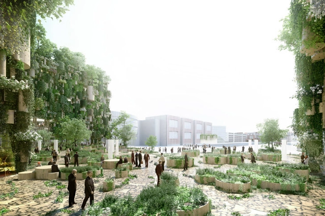 Proyecto de MVRDV busca convertir antiguos edificios industriales en un Oasis Urbano - Imagen Principal