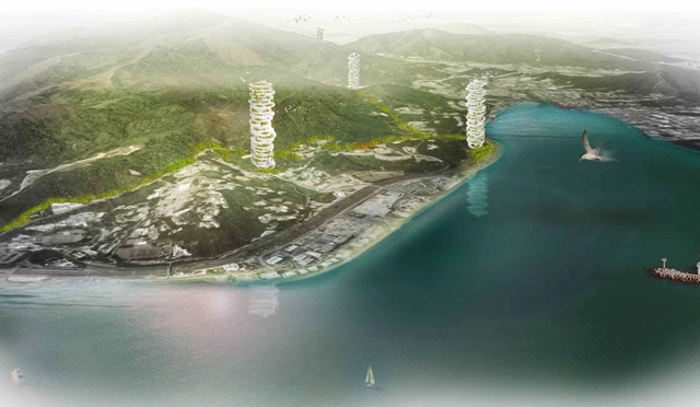Dyv-net, Dynamic Vertical Networks Proposal / JAPA Architects - City Planning, Coast
