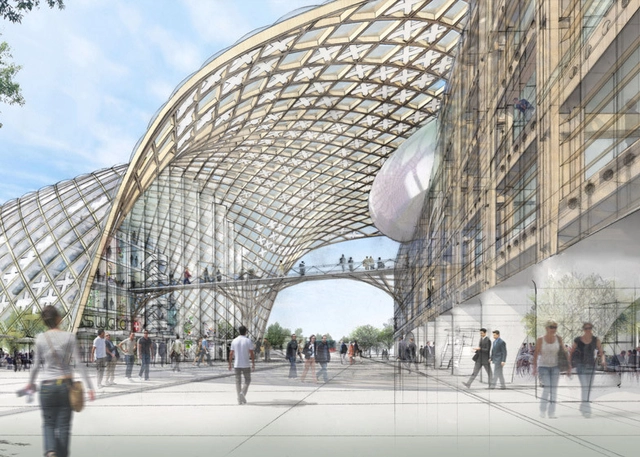 Shigeru Ban proyecta una gran estructura serpenteante de madera para las oficina centrales de Swatch - Imagen Principal