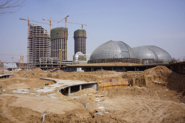 In Progress: Jinan Cultural centre / Paul Andreu Architecte + Richez Associes + BIAD - Cultural Center, Facade