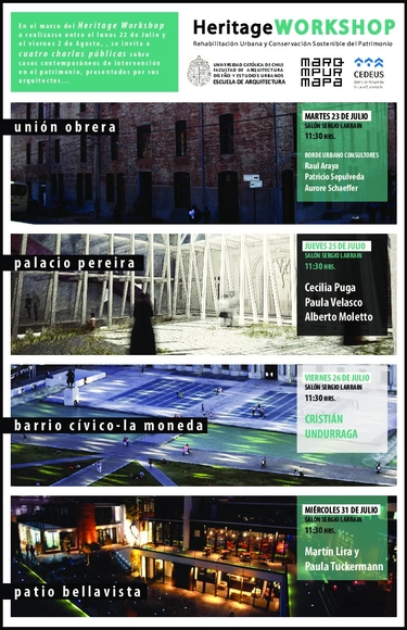 Heritage Workshop: Rehabilitación Urbana y Conservación Sostenible del Patrimonio / Conferencias Abiertas en Santiago - Imagen Principal
