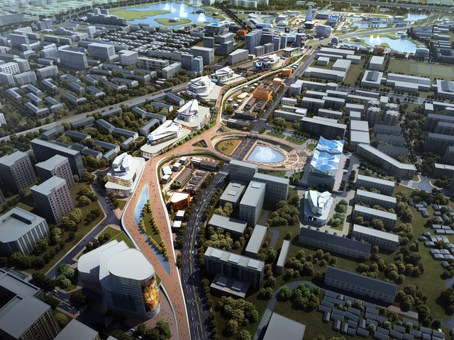 CTS Temple of Heaven Performance Zone Winning Proposal / Aedas - Master Plan, Facade, Cityscape