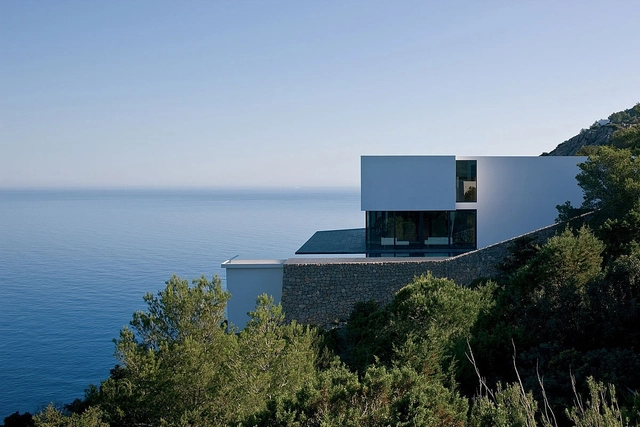 AIBS / Atelier d’Architecture Bruno Erpicum & Partners - Houses, Facade, Stairs, Coast