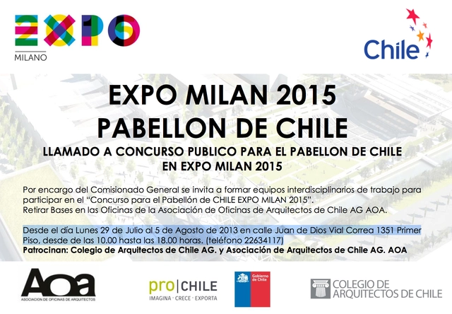 Concurso Pabellón de Chile para la Expo Milán 2015 - Imagen Principal