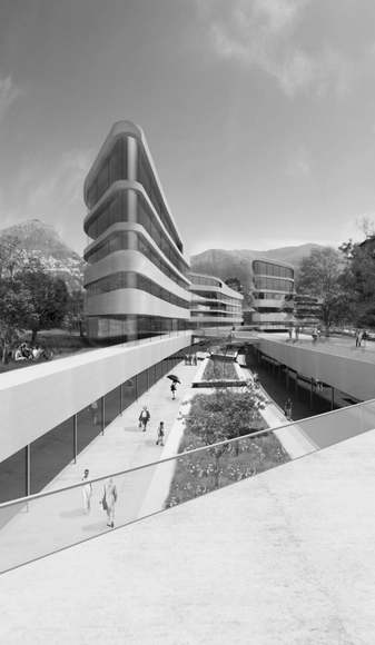 Primer Lugar Concurso Diseño y Construcción del Campus Universitario Supsi en Lugano - Universidad
