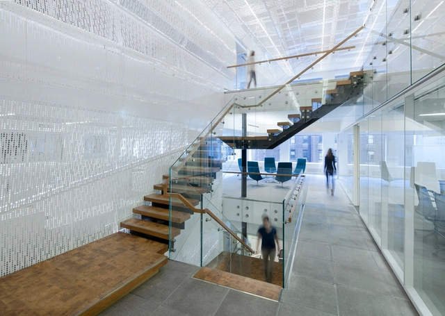 Midtown Financial Company / a + i architecture - Offices, Stairs, Handrail, Facade, Beam
