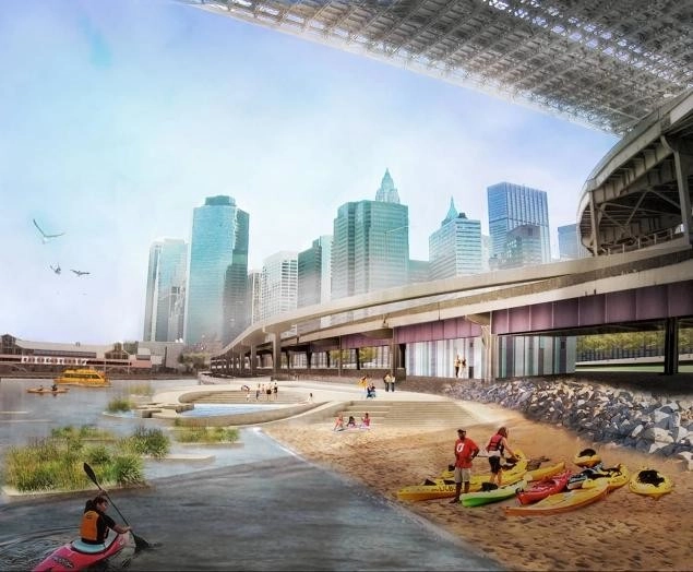 New York Announces Plans to Build Brooklyn Bridge Beach - Featured Image