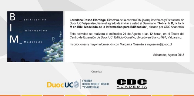 Seminario "Sobre la B, la I y la M en BIM: Modelado de Información para Edificación" en CDC Academia - Imagen Principal