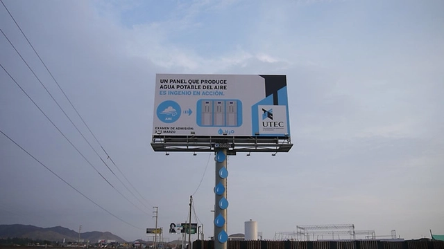 Billboard in Lima Harvests Drinking Water Out of Thin Air  - Featured Image