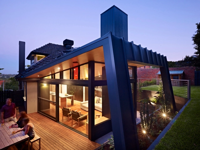 Kew House / Nic Owen Architects - Houses, Deck, Facade, Beam, Handrail, Chair, Table