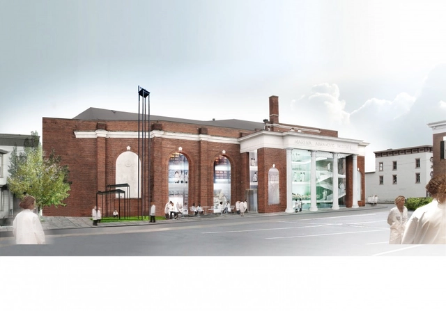 Marina Abramović Secures Funding for OMA-Designed Art Institute in New York - Adaptive Reuse, Facade, Column, Arch