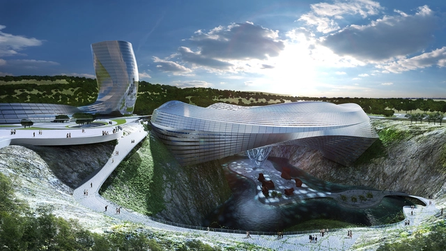 Dawang Mountain Resort  / Coop Himmelb(l)au - Hotels, Garden