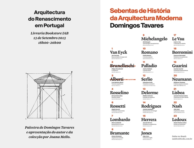 Palestra: Arquitetura do Renascimento em Portugal / São Paulo - SP - Imagem de Destaque