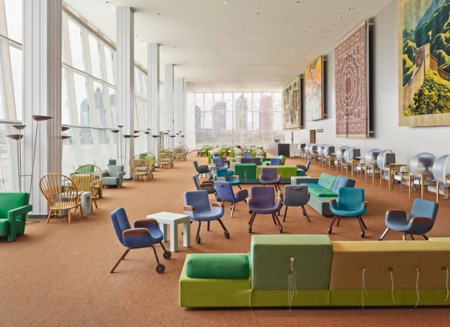 Koolhaas Revamps UN Building's Modernist-Era Lounge - Featured Image