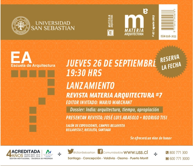 Lanzamiento Revista Materia Arquitectura 7 - Imagen Principal
