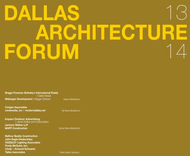 Dallas Architecture Forum Announces Its 2013-2014 Lecture Season - Featured Image