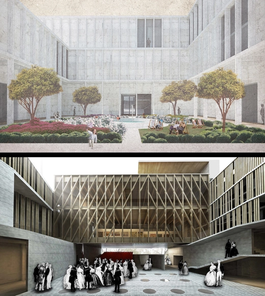Segundo y Tercer Lugar Concurso Edificio Anexo Museo Histórico Nacional de Chile - Museos Y Espacios De Exhibición