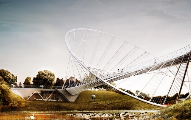 Elliptical Bridge Proposal / Penda - Featured Image