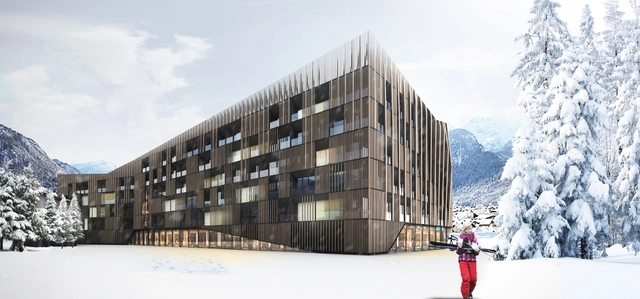 GRAFT Wins Competition to Design Resort in Lofer  - Hotels, Facade